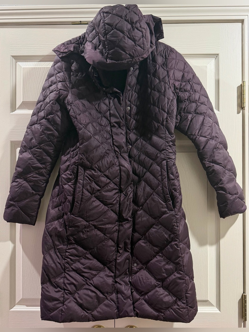 The North Face Metropolis Parka Women's Jacket Coat Goose Down Long Purple Sz M